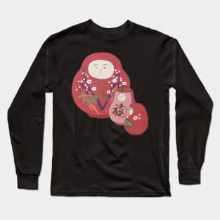 Japanese Matryoshka Doll Nesting Doll Kokeshi Doll Long Sleeve T-Shirt